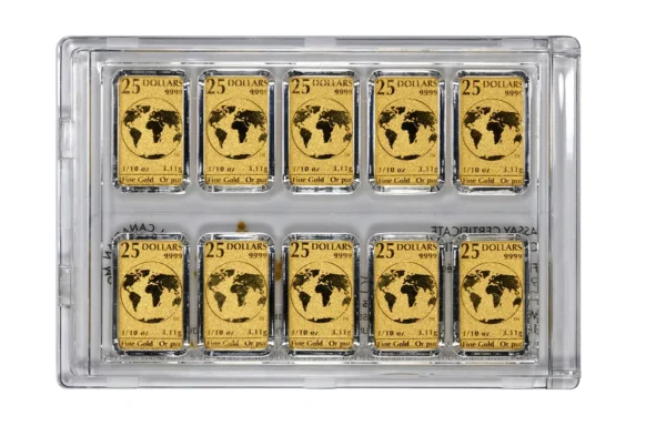 1/10oz (10x.10) Gold – Legal Tender Bar