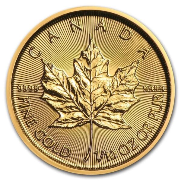1/10oz Gold Canadian Maple Leaf